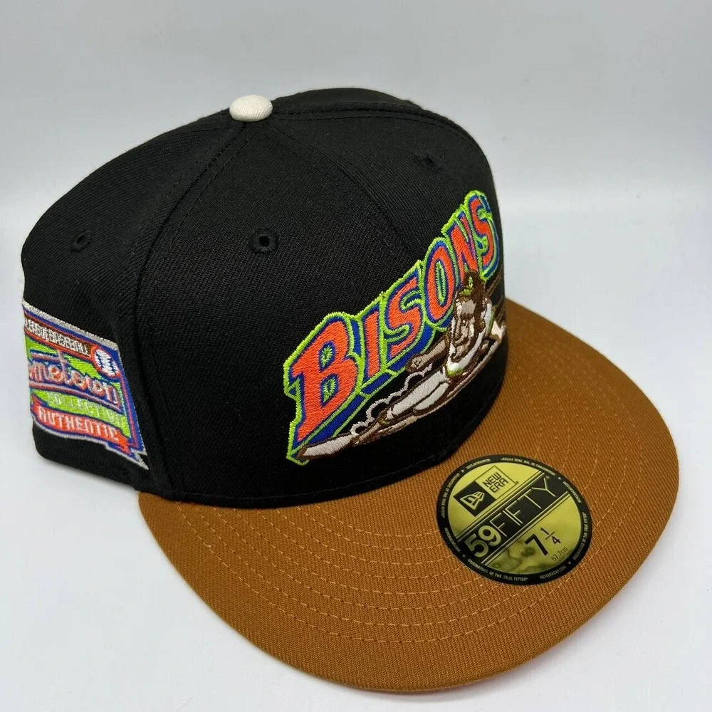 Buffalo‎ Bisons MLB Gingerbread 7 1/4 59Fifty New Era Hat Fitted Cap New Men